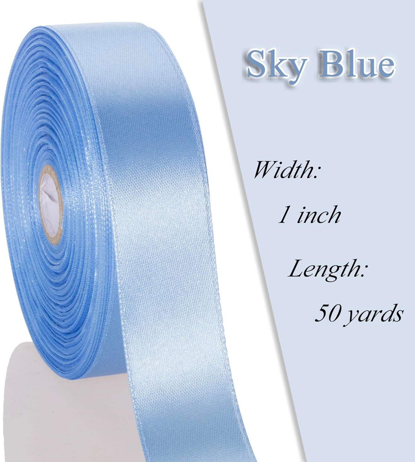 50 Yards 1 Inch Copper Satin Ribbon, Single Face Polyester Solid Color Craft Fabric Ribbon for Handmade Roses, Gift Wrapping, Bouquets, Wedding, Christmas, and Party Decoration