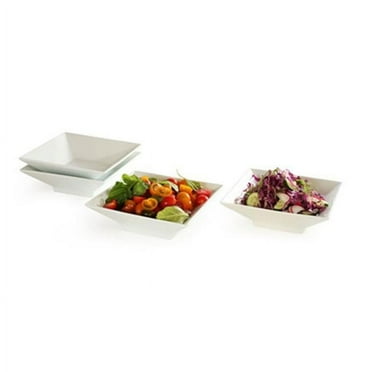 Rosseto Serving Solutions CP002 8.5 in. Square Porcelain Bowl- 4 Piece Set