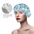 thumbnail image 2 of KLL Golf Balls 1 Pattern Shower Cap & Bath Cap for Women,Reversible Oversized Waterproof Shower Caps for all Hair Lengths,Elastic Reusable Bathing Hair Cap, 2 of 6