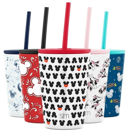 Simple Modern Disney Kids Cup 12oz Classic Tumbler with Lid and Silicone Straw - Vacuum Insulated Stainless Steel for Toddlers Girls Boys - Disney: Mickey: Ears