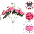 thumbnail image 4 of Artificial Peony Flower Silk Peonies Bouquet 4 Bundles Fake Flowers Bulk for Home Wedding Party Decor (White), 4 of 4