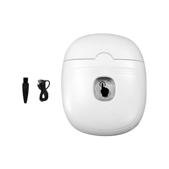 Cortaúñas eléctrico automático Yuyangstore 2 en 1 con luz para personas mayores que viajan Blanco