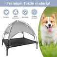 thumbnail image 4 of Elevated Dog Bed, Cooling Raised Mesh Pet Cot w/Removable Canopy Shade Tent, Portable Dog Cat Tent for Outdoor & Indoor Use,Carrying Bag (30”x24"), 4 of 9