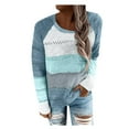 thumbnail image 2 of Aloohaidyvio Hoodies for Women,Women Long Sleeves Sweater Casual Patchwork Blouse Tops, 2 of 5