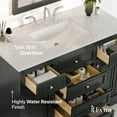 thumbnail image 4 of Eviva Monroe 48" Gray Transitional Bathroom Vanity w/ White Carrara Top, 4 of 7