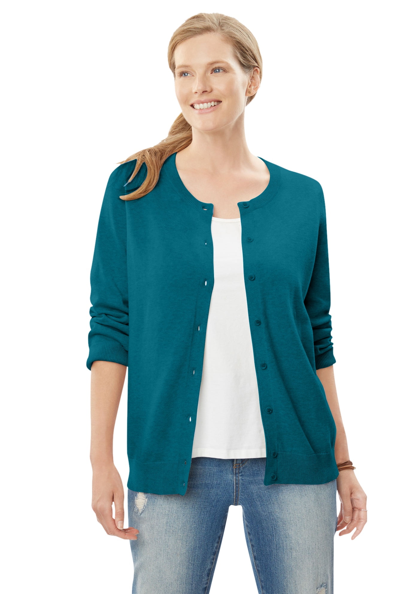 walmart women's plus size cardigan sweaters