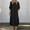 B122 Black summer dresses for women Clearance Under $5, variant on Summer Xqxayjr Women Summer T-Shirt Tunic Midi Sun Dresses Under $10 Casual 3/4 Rolled-Up Sleeve Round Neck Party Dresses Vintage Cotton Linen Elegant Church Dress