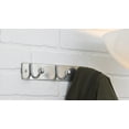 thumbnail image 3 of Richelieu 16125BAG 9-1/16" Wide 3 Hook Metal Coat Rack - Silver, 3 of 4