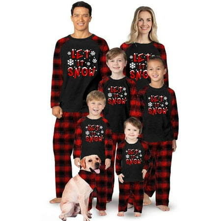 

QILINXUAN Family Christmas Pjs Matching Sets Baby Christmas Matching Jammies for Adults and Kids Holiday Xmas Sleepwear Set