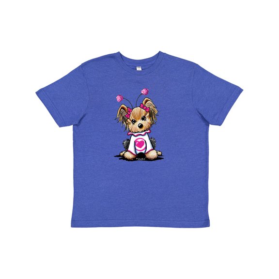 Inktastic Love Bug Yorkie Youth T-Shirt