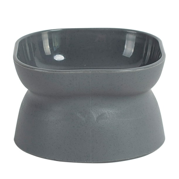 Cat Elevated Bowls 10° Tilted Raised Dish Pet Plastic Feeding Bowl Food