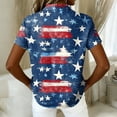 thumbnail image 5 of 250 Anniversary Usa Shirt Women Short Sleeve Button Down Casual 4Th of July Top Usa Flag Graphic T-Shirts, 5 of 5