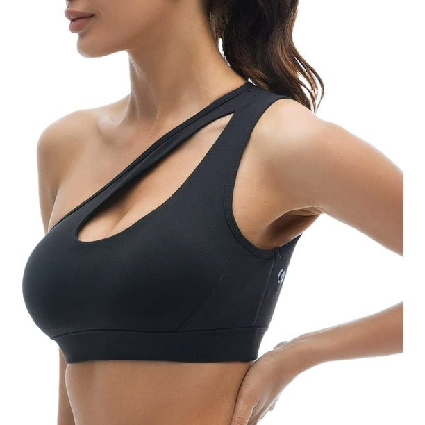 Bras for Women Strap Halter Low Impact Convertible Supportive Sports Bra  Comfortable Gym Athletic Spaghetti Strap Black at  Women's Clothing  store