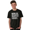 thumbnail image 5 of Worlds Okayest Father Funny Dad Gift Men's Graphic T Shirt Tees Brisco Brands S, 5 of 5