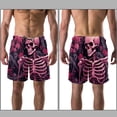 thumbnail image 3 of luoweisi Men's Beach Shorts Quick Dry Swim Trunks with Mesh Lining Skeleton XL, 3 of 5