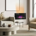 thumbnail image 2 of HOMCOM 1500W Electric Fireplace Heater, 28.5" in Wall Recessed, 7 Color Light Wall Mounted Heating, 2 of 10