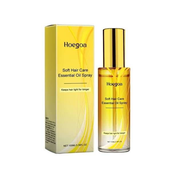 Hoegoa Caléndula Aceite para el cabello en spray Nutre el brillo del cabello Cuidado del cabello suave Aceite para el cuidado del cabello,2 piezas