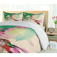 thumbnail image 4 of Ambesonne Nature Duvet Cover Set, Colibri and Flowers, 2-Calking, Green Fuchsia, 4 of 5