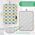 thumbnail image 3 of Oven Mitts 2 Pcs Pot Holders Sets Heat Resistant Hot Pads for Kitchen Cooking Baking 7"x9.8" Blue Yellow Block, 3 of 7