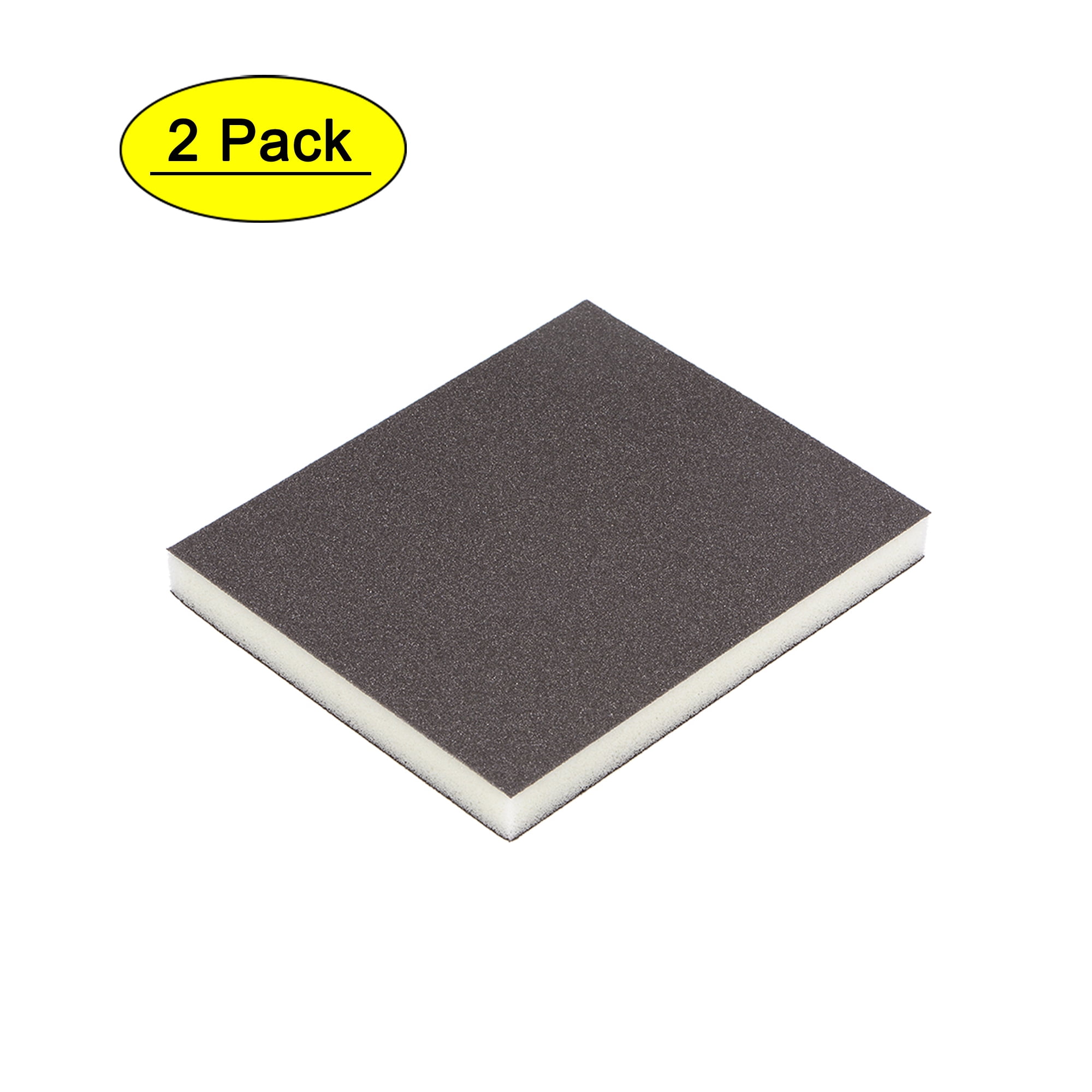 uxcell Sanding Sponge Sanding Block Pad 400 Grit 4.7inch X 3.9inch X 0.5inch Brown 3pcs