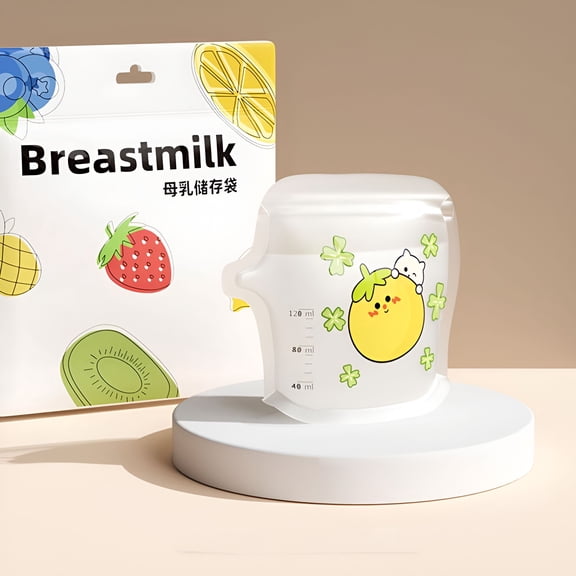 XIRQI 120Ml/200Ml Disposable Breast Milk Storage Bags,Hygienic&Portable,Perfect Helper for Breastfeeding Mothers,Breast Milk Storage Bags