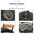 thumbnail image 5 of 13" Portable Ceramic Kamado Charcoal Grill with Stainless Steel Grate and Heat Deflectors for Outdoor Backyard, Camping BBQ Smoker, Black, 5 of 8