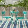 thumbnail image 3 of Christopher Knight Home Taro 3-piece Modern Outdoor Bistro Set by  matte purple, 3 of 5