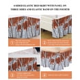 thumbnail image 6 of Brown Red Maple Leaf Bed Skirt King Size 18 Inch Drop, Fall Gray Tree Shadow Branch Nature Wrap Around Dust Ruffle Bedskirts, Wrinkle & Fade Resistant Easy Fit Bedskirt with Adjustable Elastic, 6 of 8