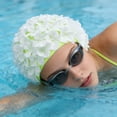 thumbnail image 4 of Elegant Floral Print Swim Cap For Comfortable Waterwear And Pool, 4 of 6