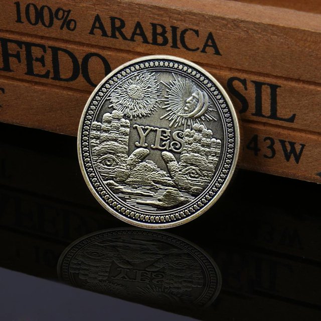 Gótico SÍ NO Ouija Predicción Decisión Moneda Colección de recuerdo Moneda de la suerte