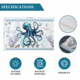 thumbnail image 6 of Coastal Octopus Placemats Set of 8, Nautical Starfish Shell Jellyfish Anchor Placemats for Dining Table, Place Mats for Kitchen Tabletop, Waterproof Wipeable Dining Table Mats Set, 6 of 9
