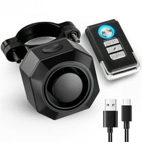 WSDCAM USB Rechargeable Bike Alarm with Remote, 110dB Loud Wireless Vibration Motion Sensor Vehicle Security Alarm System Waterproof Bicycle Trailer Motorcycle Alarm