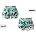 thumbnail image 5 of Lsque Not All Who Wander Are Lost1 Pattern High Waisted Biker Shorts for Women-Tummy Control Fitness Athletic Workout Running Yoga Gym Shorts,Moisture-Wicking-X-Large, 5 of 9