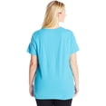 thumbnail image 3 of Just My Size T-Shirt Col Rond à Manches Courtes en Jersey de Coton pour Femmes, 3X, Bleu Process, 3 of 3