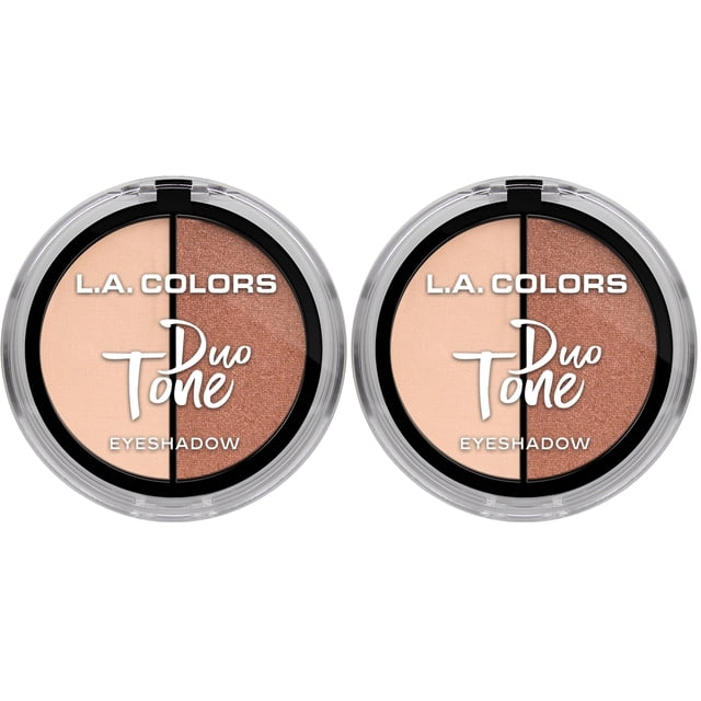 Sombra de ojos L.A. COLORS Duo Tone Glow CES261, paquete de 2