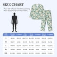thumbnail image 4 of Yiaed Lilies Flowers Print Men’s Pajamas Set - Long Sleeve Button Down Sleep Shirt and Pajama Bottoms Sleepwear Set Mens Pjs Sets Men's Pajama Bottoms-Medium, 4 of 7