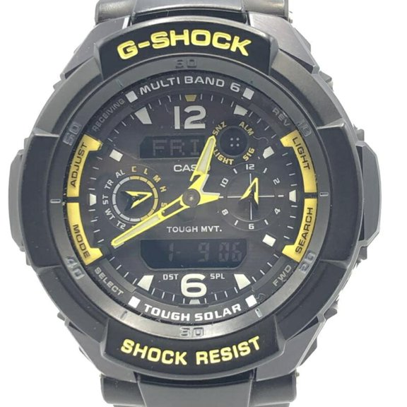 Pre-Owned Casio G-SHOCK Watch GW-3500B-1AJF Gravitymaster Black/Yellow (Good)
