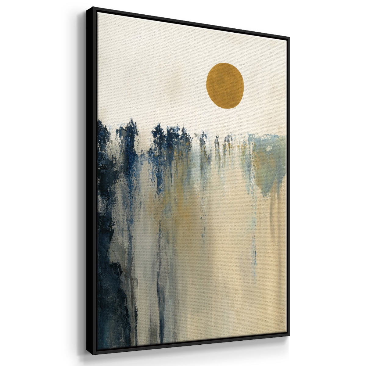 Equilibrium Framed Premium Gallery Wrapped Canvas - Ready to Hang - 27 x 41 - Black Floating Frame