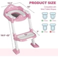 thumbnail image 3 of BRINJOY Potty Training Seat with Step Stool Ladder, Foldable Toddler Potty Seat for Toilet with Splash Guard, Cushioned Seat, and Anti-Slip Pad for Girls & Boys (Pink), 3 of 8