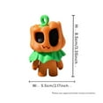 thumbnail image 2 of 3D Printed Pumpkinman Pencil Transformation Decoration Figure, Adorable 3D Printed Doll With Pumpkin Head Green Collar, Perfect For Holiday Gifts Home Car, 2 of 5