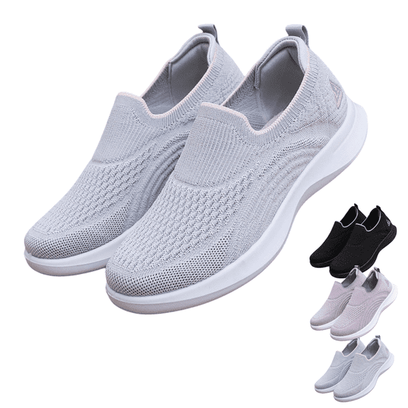 CHICVOMEY Women's Slip-On Walking Shoes Lightweight Breathable Comfortable Sneakers for Women Soft Cushioned Loafers Casual Running Shoes for Women