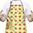thumbnail image 2 of Halloween Cute Pumpkin Faces Apron-Garden Aprons for Women with Pockets-Cotton Linen Waterproof Kitchen Cooking Gardening Aprons Adjustable for Kitchen,Cooking,BBQ and Salon 33"x27", 2 of 7