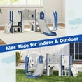 thumbnail image 6 of Kinsuite 9-in-1 Toddler Swing & Slide Set - Kids Slide for Toddlers 1-3 with Basketball Hoop, Swing, Ball, Storage Space & Telescope, Indoor & Outdoor Playground Playset (Blue), 6 of 8