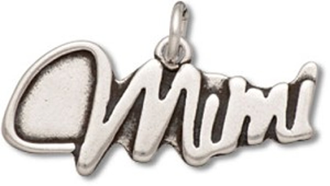 Sterling Silver 7 4.5mm Charm Bracelet With Attached TENNIS MOM Word Charm