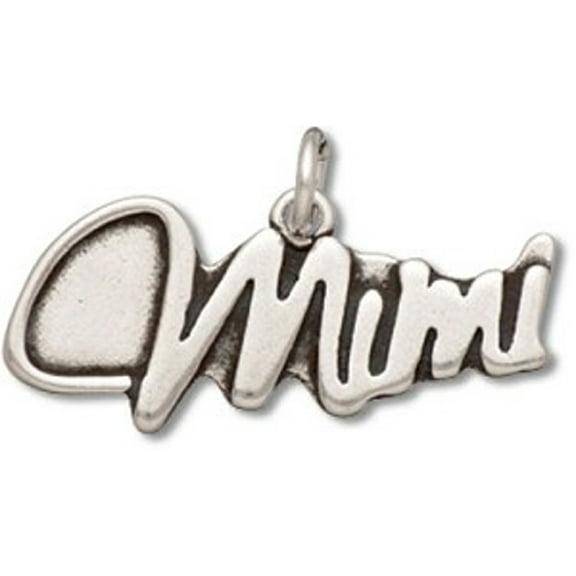 Sterling Silver 16" .8mm Box Chain MIMI Word Pendant Necklace