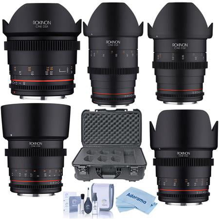 Traditie autobiografie harpoen 24mm, 35mm, 50mm, 85mm T1.5 & 14mm T3.1 Cine DSX 5-Lens Kit for Micro Four  Thirds, Bundle with Carry-On Case, Cleaning Kit, Cleaning Cloth -  Walmart.com