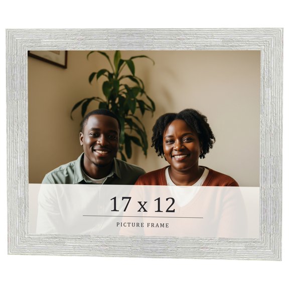 17x12 Frame White Real Wood Picture Frame Width 1.5 inches | Interior Frame Depth 0.5 inches | Barn