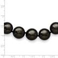 thumbnail image 5 of Sterling Silver 14-15mm Coin Black Shell Bead w/CZ Clasp Necklace, 5 of 5