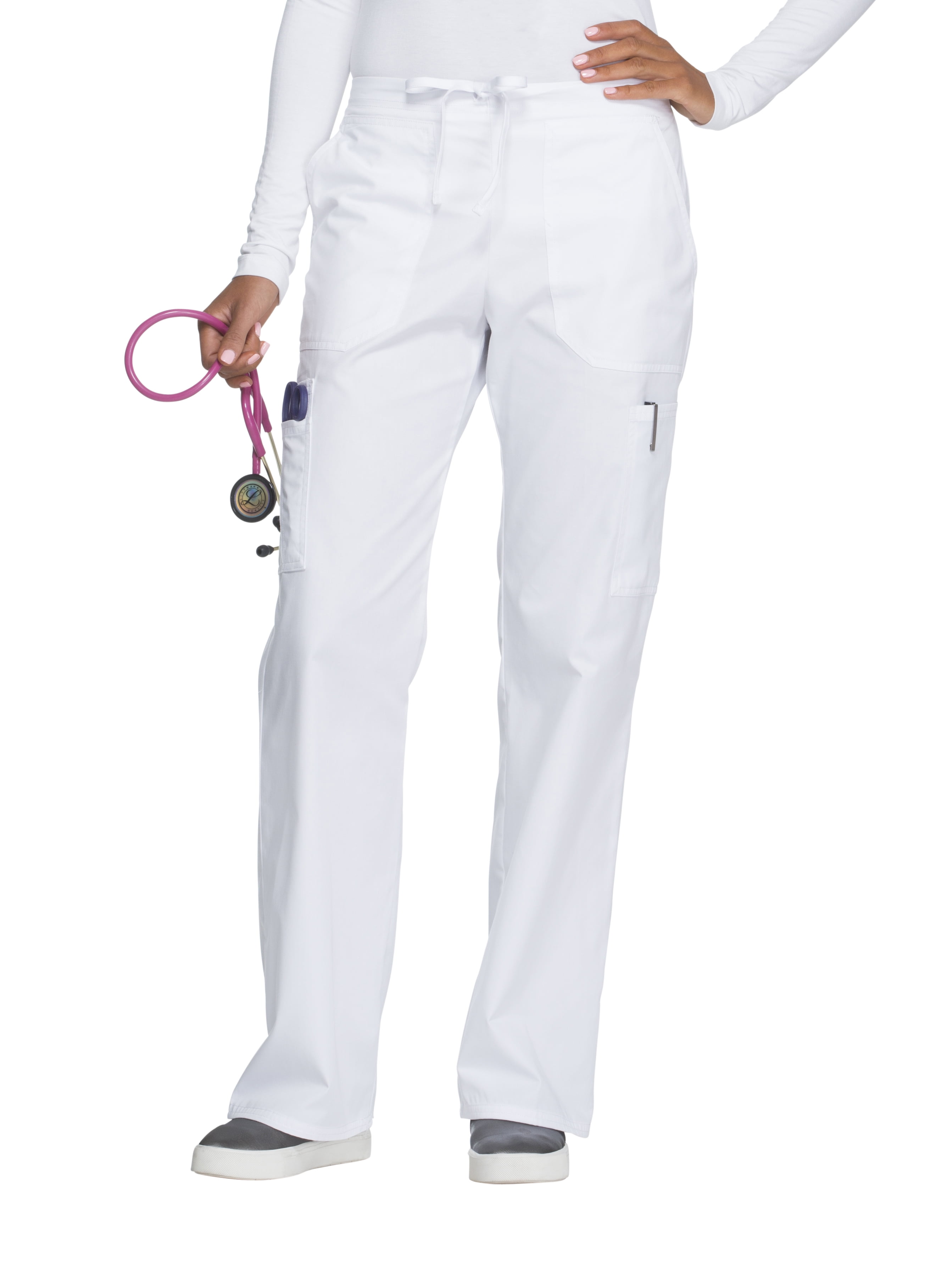 scrubstar petite drawstring cargo pant