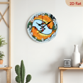 thumbnail image 5 of A 10-inch 2D flat "Pisces" theme wooden silent wall clock is an excellent choice for Halloween/Easter/Christmas gifts and is suitable for modern home decoration art., 5 of 7